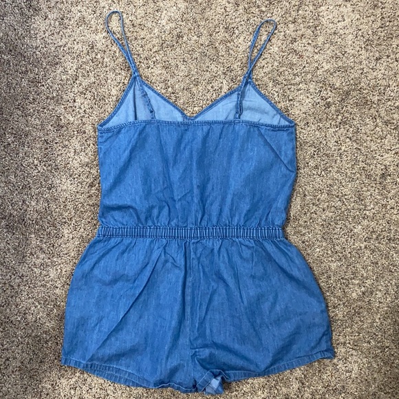 Jean Romper with Pockets - Picture 2 of 3
